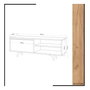 Hanah Home Soporte para TV Roble y Blanco 120x47x35 cm, Tablero de Partículas Recubierto de Melamina, Mueble TV Moderno para Salón con Estantes
